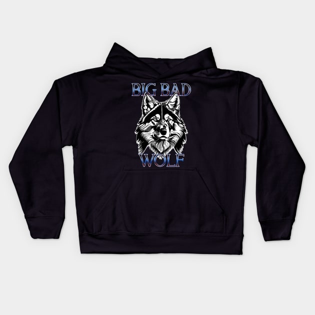 Big Bad Wolf Kids Hoodie by DaveDanchuk